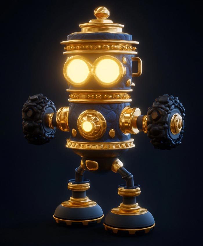 --сhaos a futuristic robot 100.