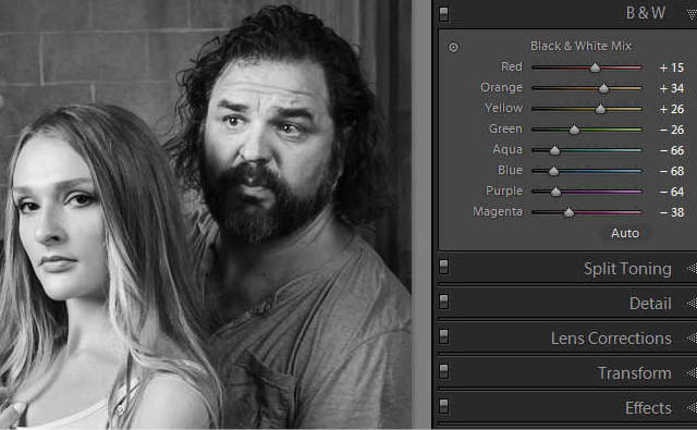 Перетворення на монохром у редакторах Photoshop чи Lightroom