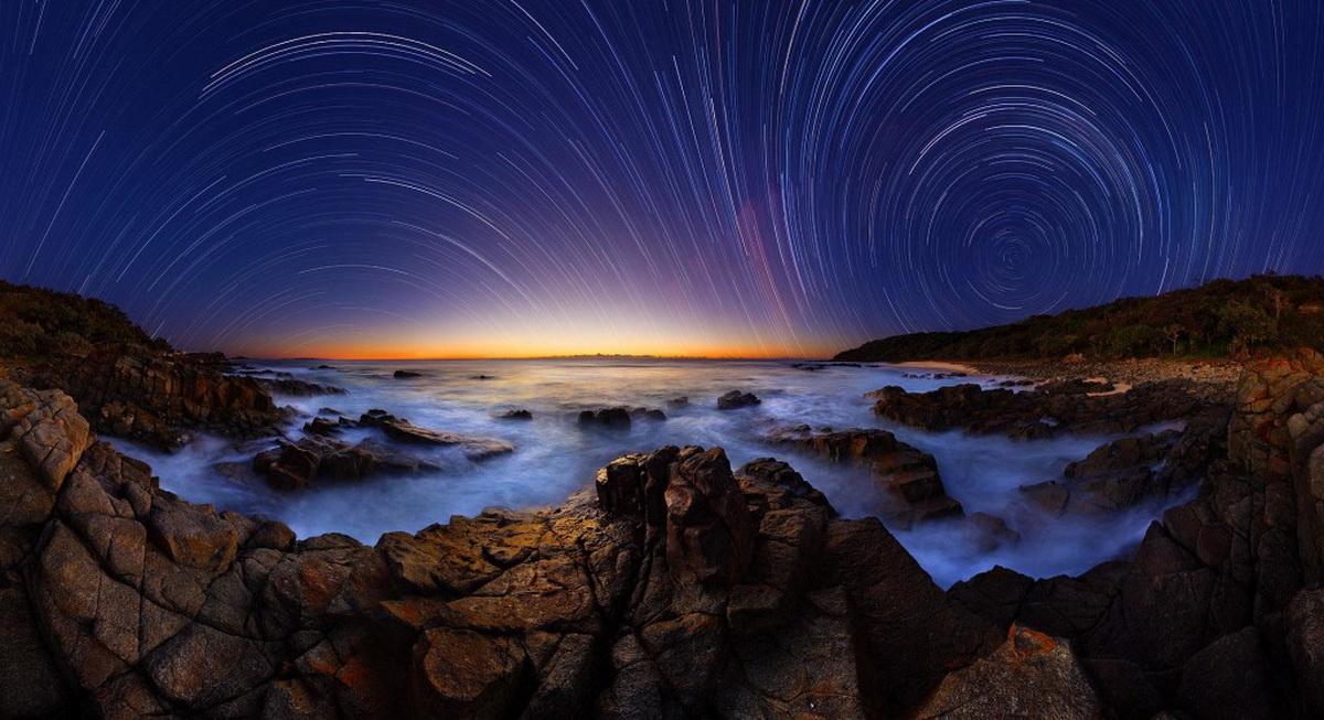 Пітер Лік - Coolum Dawn in Time Panorama