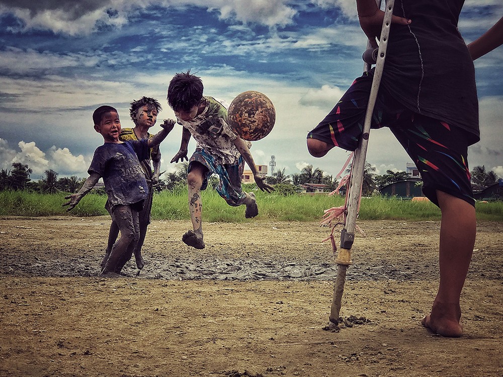“A young boy who lost his leg was watching his friends play soccer, and he said he wanted to play soccer if he could.”