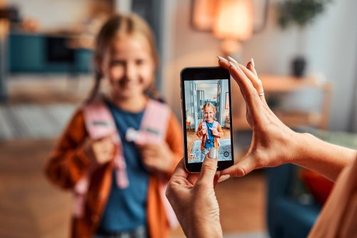Saving,Memories,In,Gadget.,Selective,Focus,On,Display,Of,Sensory